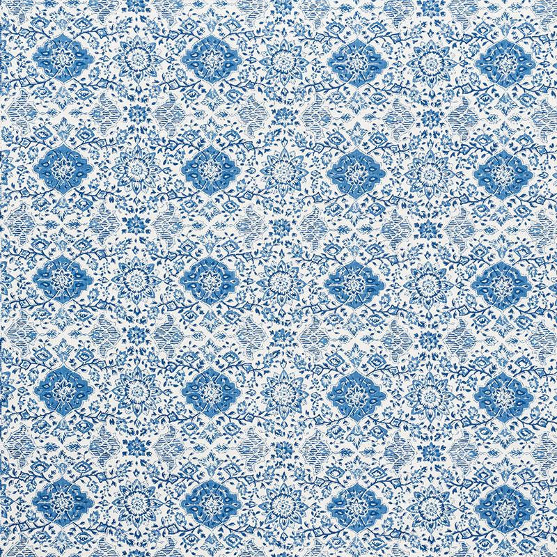 Montecito Floral Indigo 177620 by Schumacher Fabric Mark D. Sikes 9.0" - Fabric Carolina -