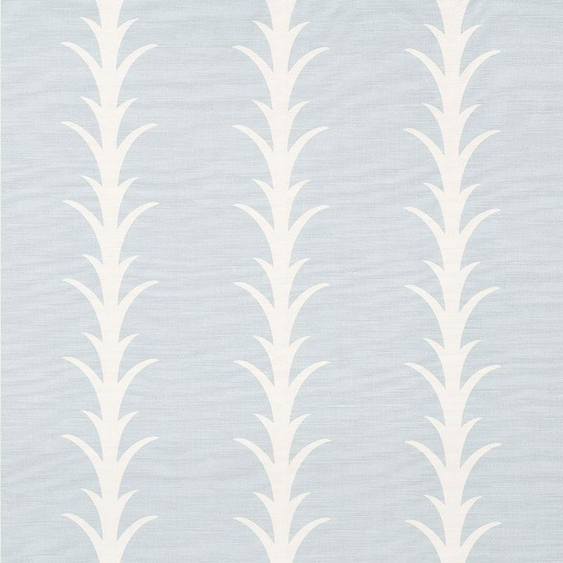 Acanthus Stripe Sky 177633 by Schumacher Designer Fabric Celerie Kemble 10.75" - Swanky Fabrics -