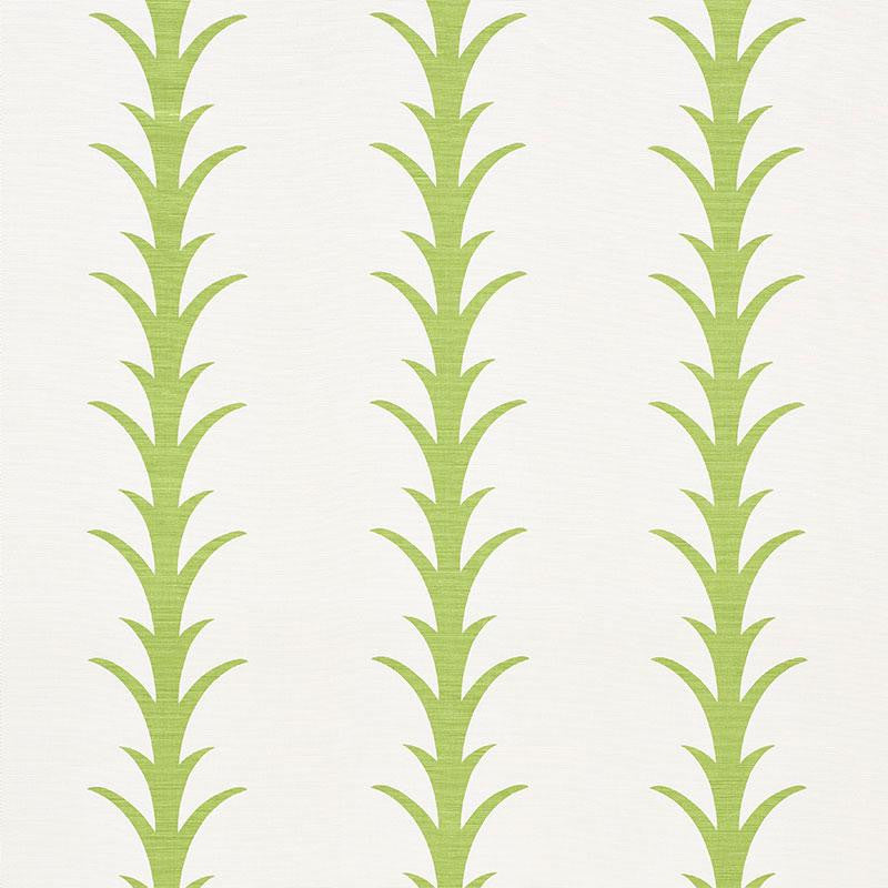 Acanthus Stripe Leaf 177631 by Schumacher Designer Fabric Celerie Kemble 10.75" - Swanky Fabrics -