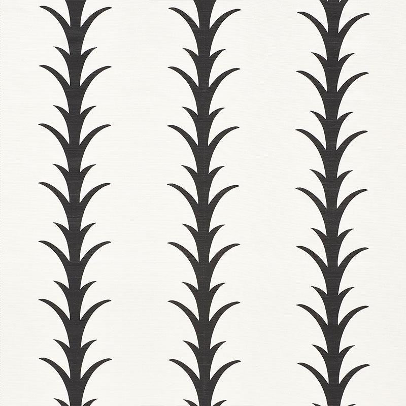 Acanthus Stripe Carbon 177632 by Schumacher Fabric Celerie Kemble 10.75" - Fabric Carolina -