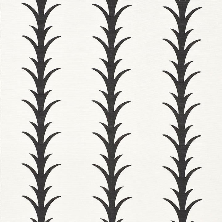 Acanthus Stripe Carbon 177632 by Schumacher Fabric Celerie Kemble 10.75" - Fabric Carolina -