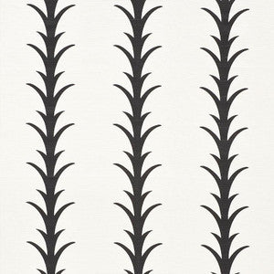 Acanthus Stripe Carbon 177632 by Schumacher Fabric