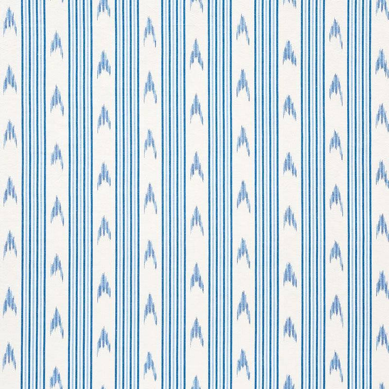 Santa Barbara Ikat Indigo 74220 by Schumacher Fabric Mark D. Sikes 9.0" - Fabric Carolina -
