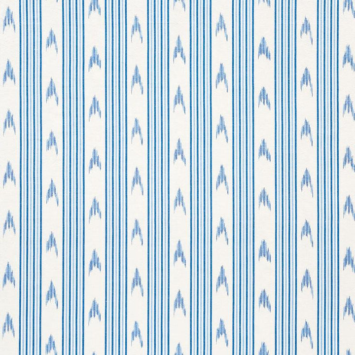 Santa Barbara Ikat Indigo 74220 by Schumacher Fabric Mark D. Sikes 9.0" - Fabric Carolina -