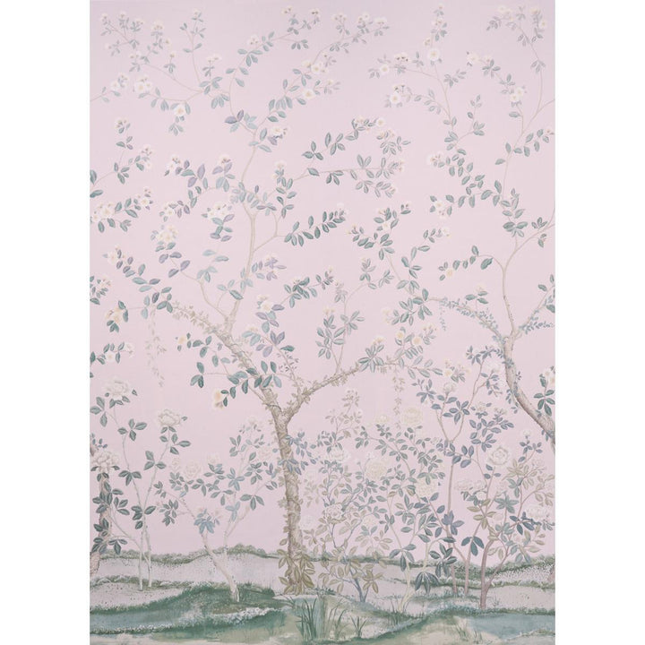 Madame De Pompadour Blush 5008542 by Schumacher Wallpaper Miles Redd 104.0" - Fabric Carolina -