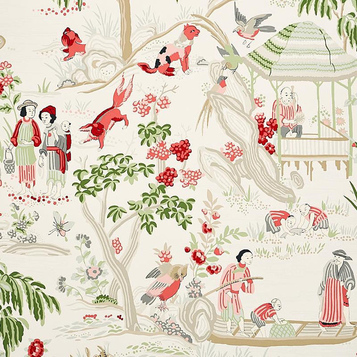 Yangtze River Ivory 5009090 by Schumacher Designer Wallpaper Signature Schumacher 27.0" - Swanky Fabrics -