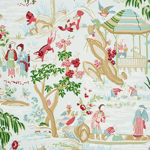 Yangtze River Aqua 5009091 by Schumacher Wallpaper