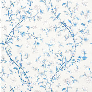 Floraison Porcelain 5009110 by Schumacher Wallpaper