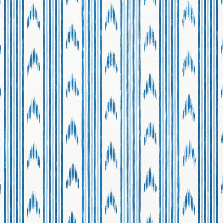 Santa Barbara Ikat Indigo 5009220 by Schumacher Wallpaper Mark D. Sikes 27.0" - Fabric Carolina -