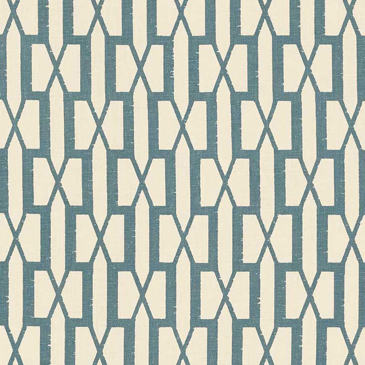 Belvedere Peacock Blue 176115 by Schumacher Fabric Veere Grenney 2.88" - Fabric Carolina -