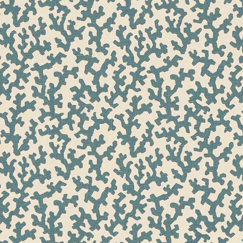 Folly Peacock Blue 176125 by Schumacher Fabric Veere Grenney 4.38" - Fabric Carolina -