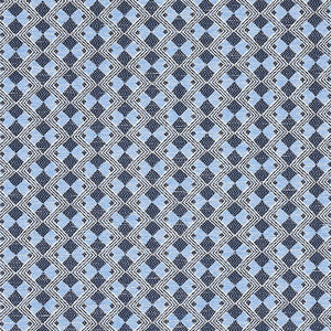 Huxley Tile Blue 69872 by Schumacher Fabric