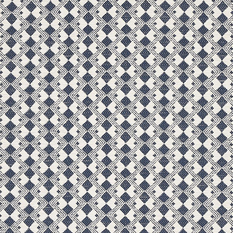 Huxley Navy 69873 by Schumacher Fabric Essentials: Small Scale Upholstery Fabrics 1.62" - Fabric Carolina -