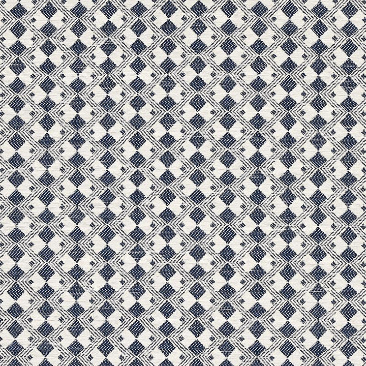 Huxley Navy 69873 by Schumacher Designer Fabric Essentials: Small Scale Upholstery Fabrics 1.62" - Swanky Fabrics -