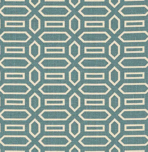 Pavilion Peacock Blue 176145 by Schumacher Fabric