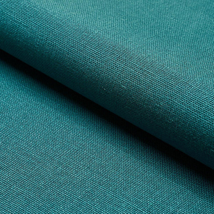 Piet Performance Linen Deep Teal 69949 by Schumacher Designer Fabric Perfect Basics: Linen - Swanky Fabrics -