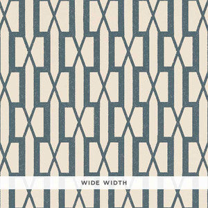Belvedere Peacock Blue 5007995 by Schumacher Wallpaper