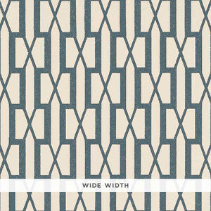Belvedere Peacock Blue 5007995 by Schumacher Wallpaper