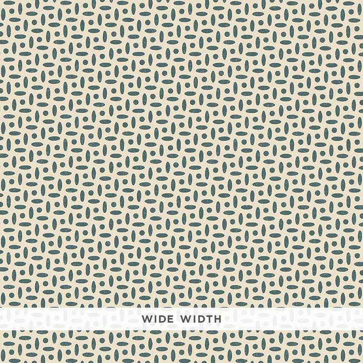 Berrydown Peacock Blue 5008025 by Schumacher Wallpaper Veere Grenney 5.88" - Fabric Carolina -