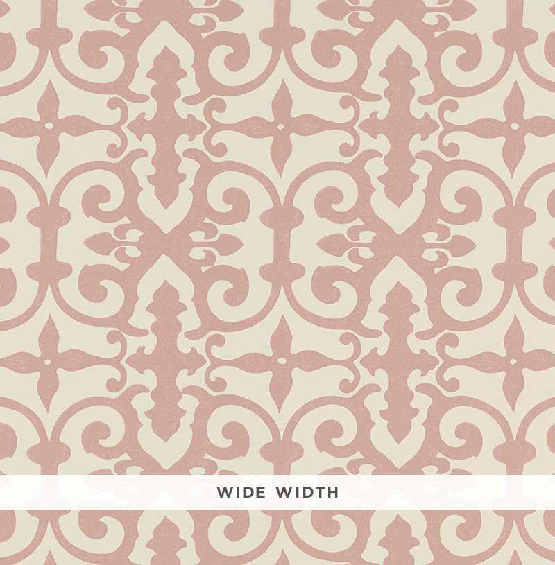 Ferne Park Pink 5008041 by Schumacher Wallpaper Veere Grenney 10.25" - Fabric Carolina -