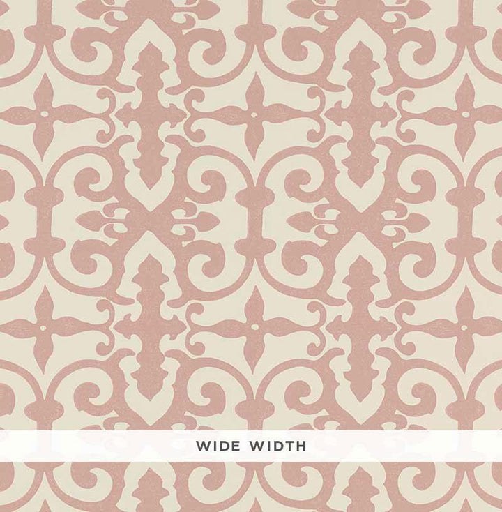 Ferne Park Pink 5008041 by Schumacher Wallpaper Veere Grenney 10.25" - Fabric Carolina -