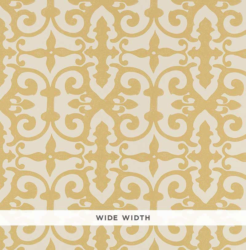 Ferne Park Straw 5008042 by Schumacher Wallpaper Veere Grenney 10.25" - Fabric Carolina -