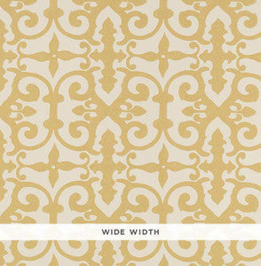 Ferne Park Straw 5008042 by Schumacher Wallpaper