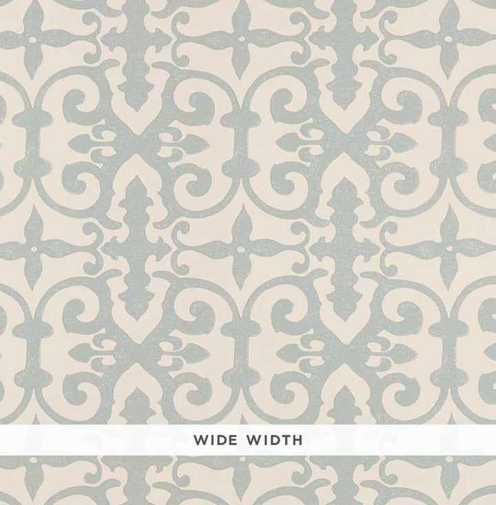 Ferne Park Orpington Blue 5008044 by Schumacher Wallpaper Veere Grenney 10.25" - Fabric Carolina -
