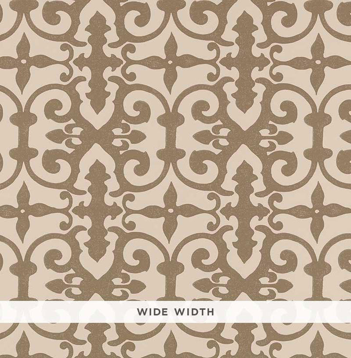 Ferne Park Berber Brown 5008046 by Schumacher Wallpaper Veere Grenney 10.25" - Fabric Carolina -