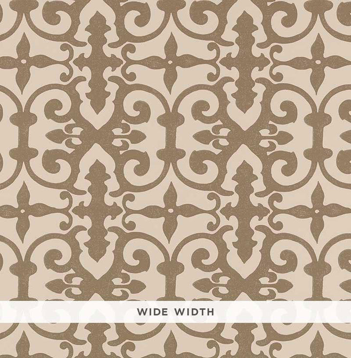 Ferne Park Berber Brown 5008046 by Schumacher Designer Wallpaper Veere Grenney 10.25" - Swanky Fabrics -