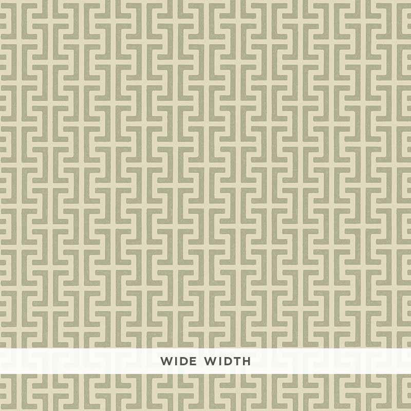 Temple Sage 5008053 by Schumacher Designer Wallpaper Veere Grenney 4.5" - Swanky Fabrics -