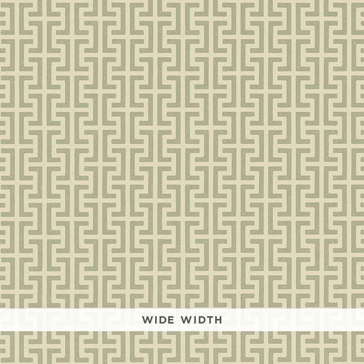 Temple Sage 5008053 by Schumacher Wallpaper Veere Grenney 4.5" - Fabric Carolina -