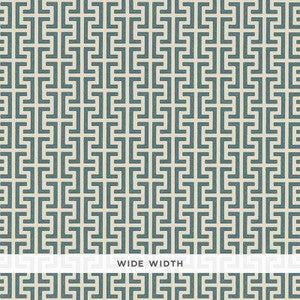 Temple Peacock Blue 5008055 by Schumacher Wallpaper