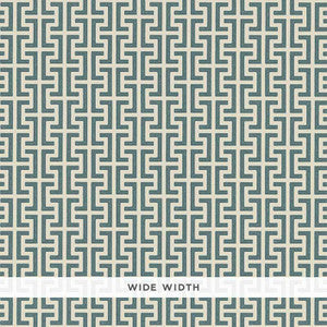 Temple Peacock Blue 5008055 by Schumacher Wallpaper