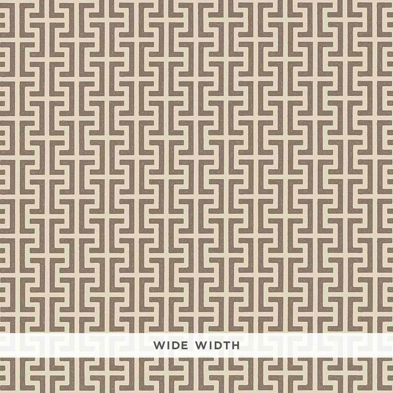 Temple Berber Brown 5008056 by Schumacher Designer Wallpaper Veere Grenney 4.5" - Swanky Fabrics -