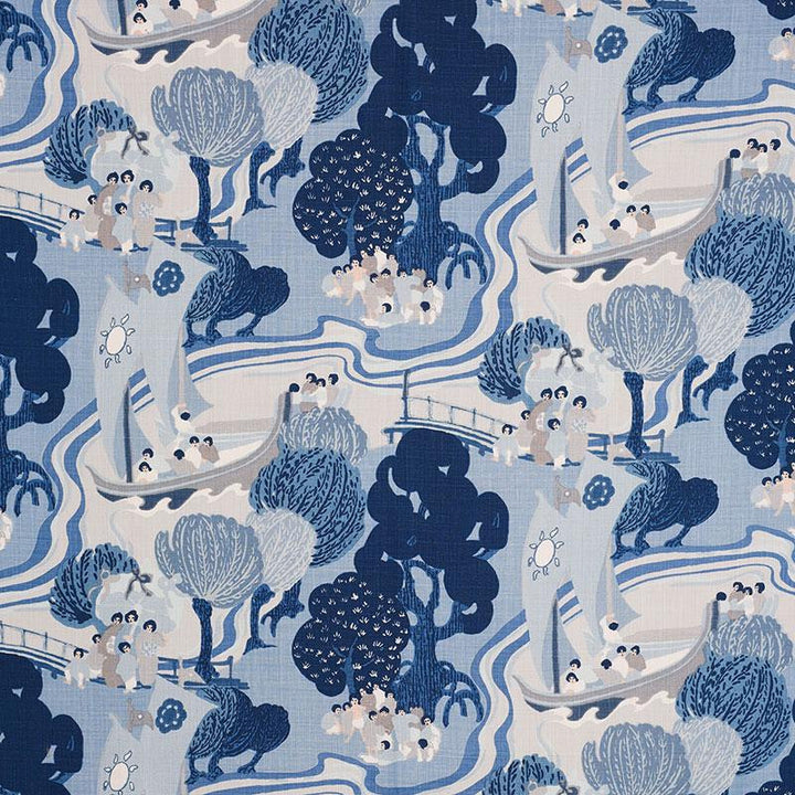 Pearl River Blues 173065 by Schumacher Fabric Schumacher Classics 26.25" - Fabric Carolina -