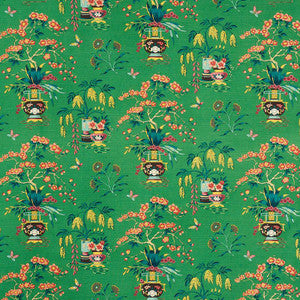Ming Vase Jade 176731 by Schumacher Fabric