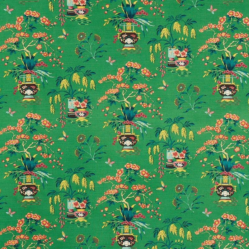 Ming Vase Jade 176731 by Schumacher Designer Fabric Schumacher Classics Ii 18.0" - Swanky Fabrics -