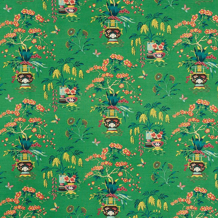 Ming Vase Jade 176731 by Schumacher Designer Fabric Schumacher Classics Ii 18.0" - Swanky Fabrics -