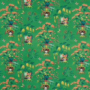 Ming Vase Jade 176731 by Schumacher Fabric