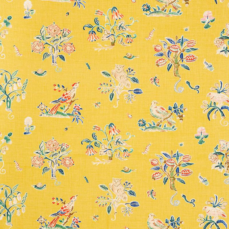 Magical Menagerie Yellow 176751 by Schumacher Designer Fabric Schumacher Classics 54.0" - Swanky Fabrics -