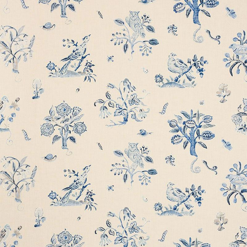 Magical Menagerie Blues 176753 by Schumacher Fabric Schumacher Classics 54.0" - Fabric Carolina -