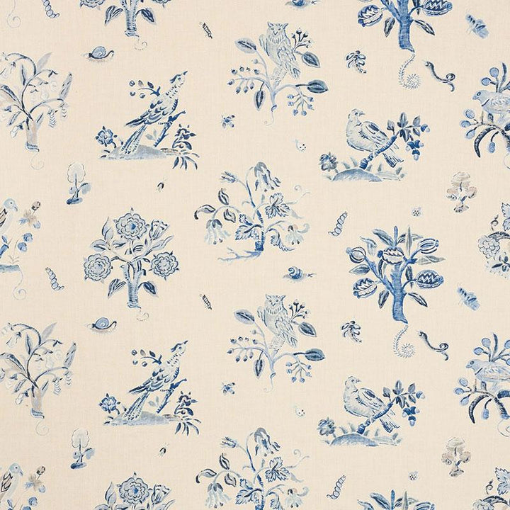 Magical Menagerie Blues 176753 by Schumacher Fabric Schumacher Classics 54.0" - Fabric Carolina -