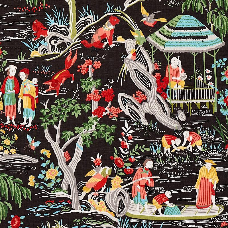 Yangtze River Onyx 176771 by Schumacher Fabric Schumacher Classics 27.0" - Fabric Carolina -