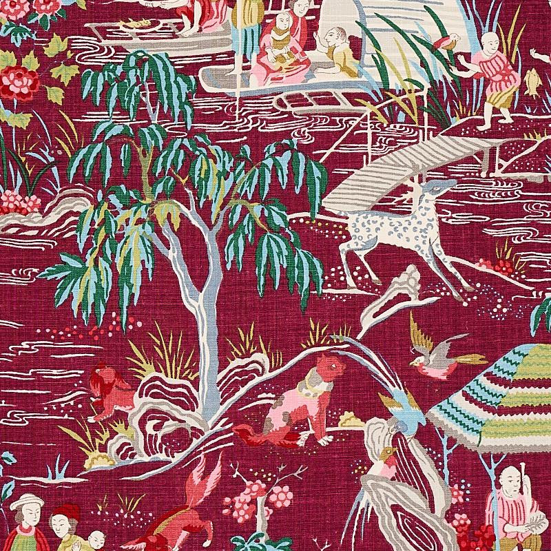 Yangtze River Aubergine 176772 by Schumacher Designer Fabric Schumacher Classics 27.0" - Swanky Fabrics -