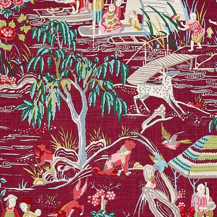 Yangtze River Aubergine 176772 by Schumacher Designer Fabric Schumacher Classics 27.0" - Swanky Fabrics -