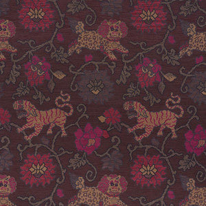 Khotan Weave Aubergine 62683 by Schumacher Fabric