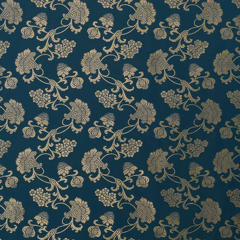 Margaux Peacock Shimmer 71843 by Schumacher Fabric Schumacher Classics Ii 32.0" - Fabric Carolina -
