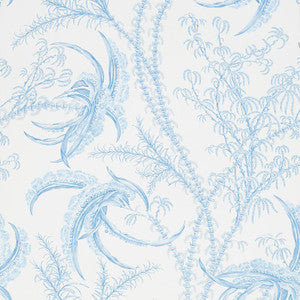 Ocean Toile Delft 5008720 by Schumacher Wallpaper