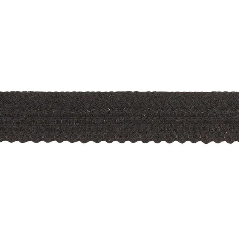 Eubie Lip Cord Indoor/Outdoor Black 72426 by Schumacher Trim Indoor-Outdoor Trims - Fabric Carolina -